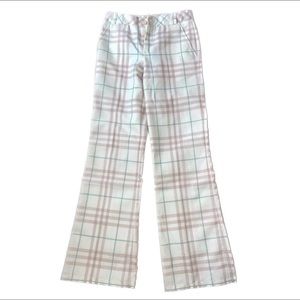 Burberry London Pink Nova Check Plaid Pants